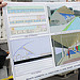 Planos de las obras junto al Estadio Riomar. 