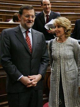 Esperanza Aguirre y Mariano Rajoy