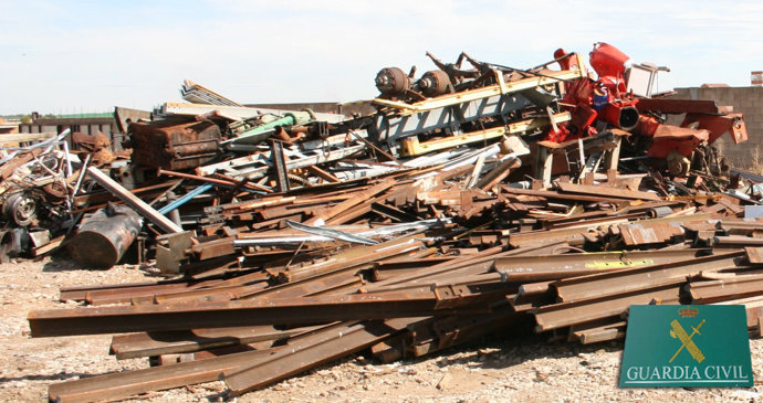 Parte del material robado