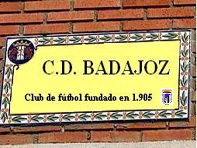 Dibujo de la placa a la calle CD Badajoz