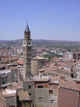 Vista aérea de Fraga (Huesca)