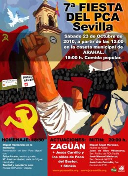 Cartel de la VII Fiesta del PCA de Sevilla