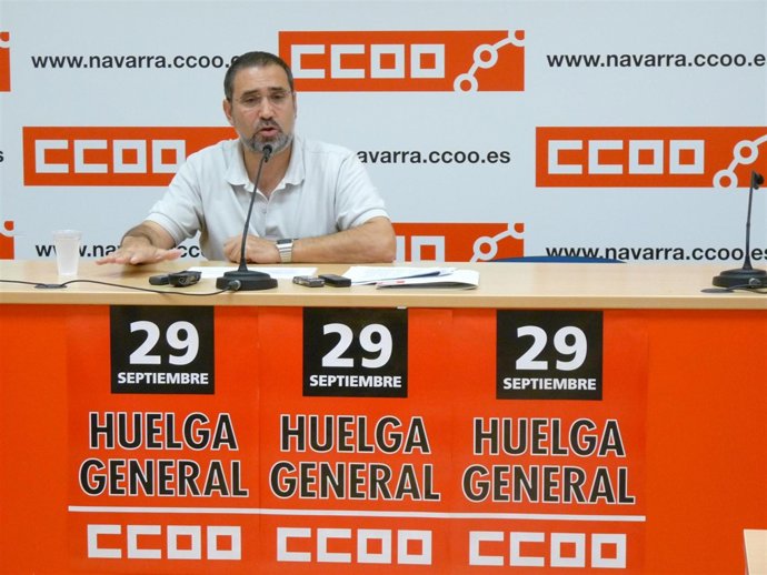 José María Molinero, secretario general de CCOO de Navarra.