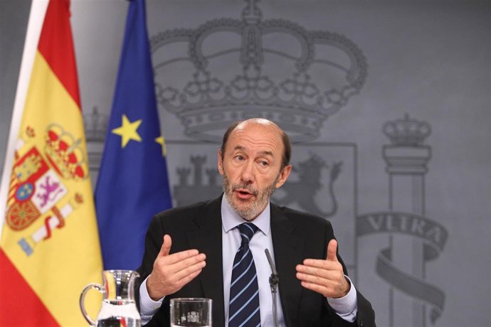 ministro del Interior, Alfredo Pérez Rubalcaba