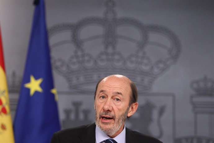 ministro del Interior, Alfredo Pérez Rubalcaba