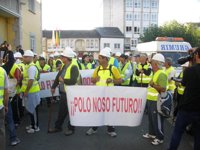 Más de mil personas salen a la calle en As Pontes coincidiendo con la protesta en Madrid contra el decreto del carbón