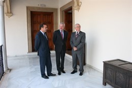 El presidente de la Comunidad de Murcia, Valcárcel se reúne con los rectores UMU