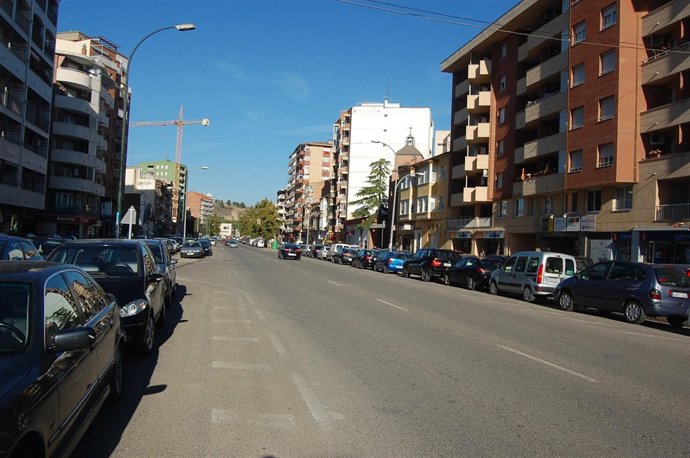 Avenida de Madrid, en la localidad de Fraga (Huesca)