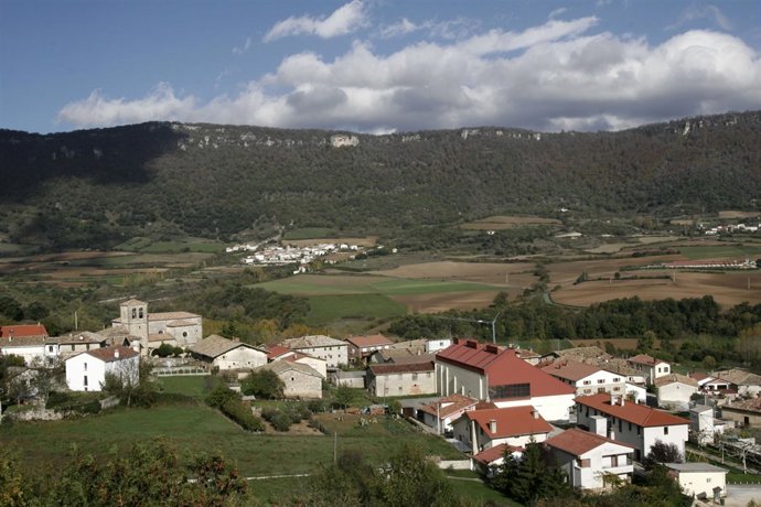 Vista panorámica de Zudaire (Améscoa Baja). 