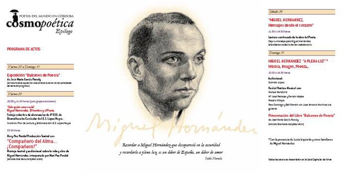 Díptico informativo del acto