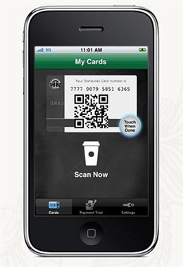 La nueva aplicacion de Starbucks para iPhone y Blackberry 