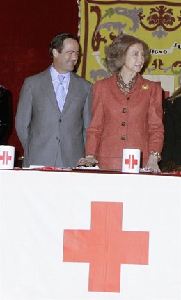 José Bono y la Reina Sofía en la Fiesta de la Banderita de 2008