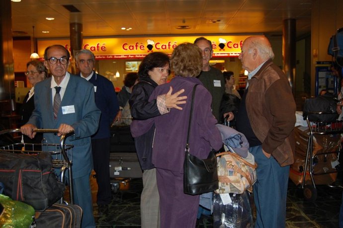 Imagen de la llegada a Lavacolla