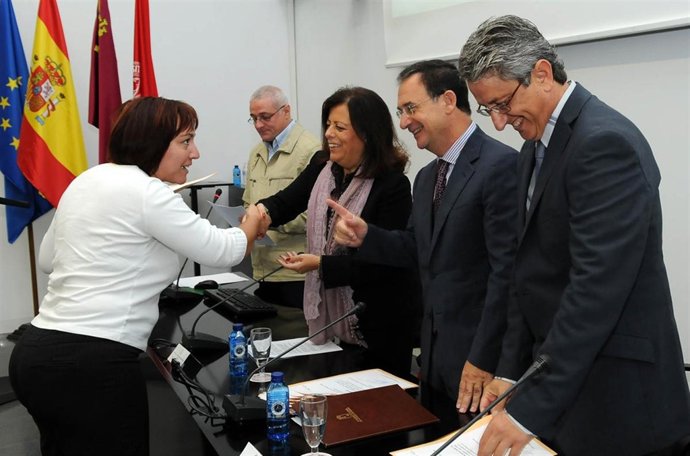 El consejero de Política Social, Joaquín Bascuñana, durante el acto
