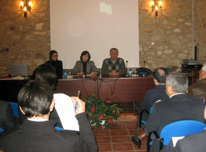 La consejera Ana Fernández en el acto en Orihuela del Tremedal