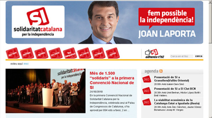 El candidatdo de Solidaritat Catalana a la Generalitat, Joan Laporta