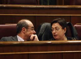 Jorquera y Olaia Fernández Davila, en el Congreso
