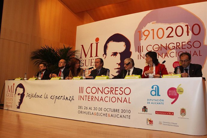 Inauguración del III Congreso Internacional Miguel Hernández en Orihuela (Alican