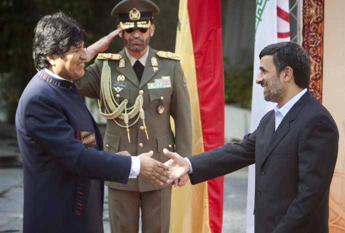 Reunión de Ahmadineyad y Evo Morales