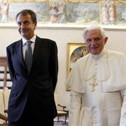 El Papa Benedicto XVI y el presidente del Gobierno, José Luis Rodríguez Zapatero