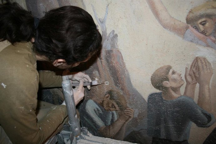 Trabajos de restauración.