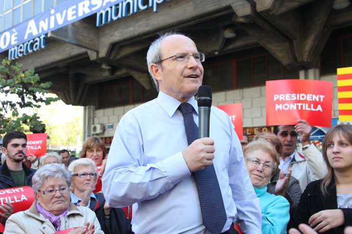 Mitin relámpago del PSC en Cornellà de Llobregat