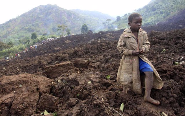 Corrimiento de tierras en Uganda