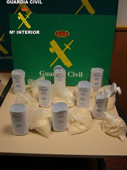 Cocaína en polvos de talco