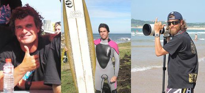 Tres de los surfistas