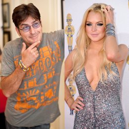 Charlie Sheen y Lindsay Lohan