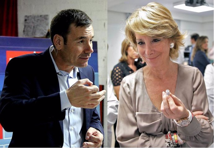 Tomás Gómez y Esperanza Aguirre