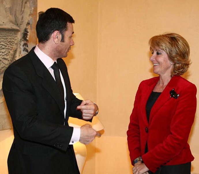 Esperanza Aguirre y Tomás Gómez hablan de Caja Madrid