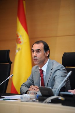 César Antón, en la Comisión de Hacienda de las Cortes