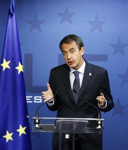 Zapatero en el Consejo de Europa, en Bruselas