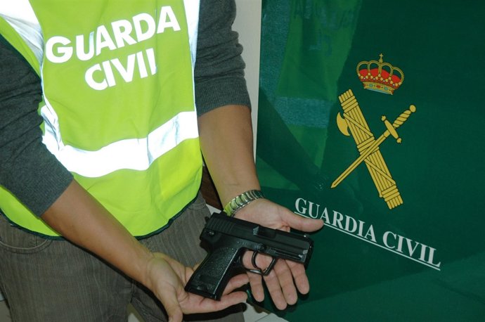 Pistola utilizada en un atraco
