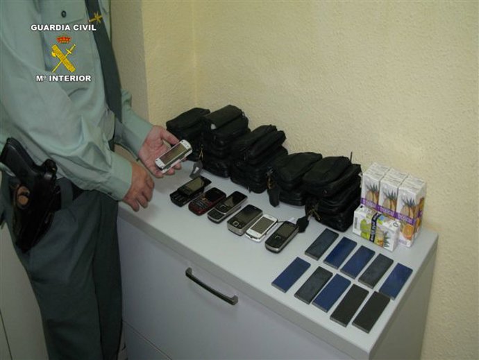 Objetos intervenidos en la operación