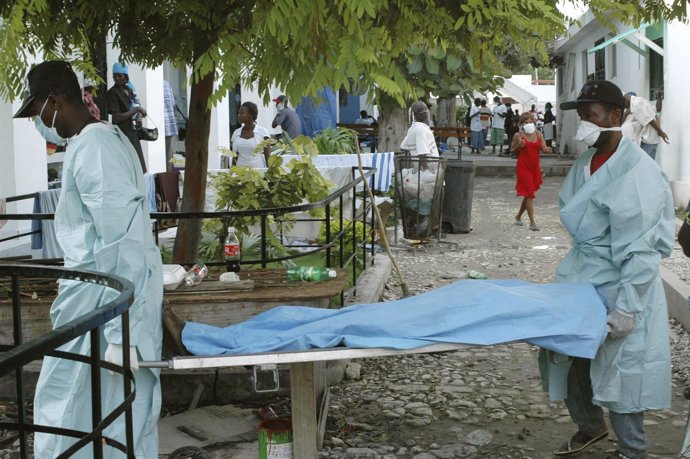 Brote de cólera en Haití