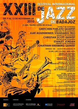 CARTELES TRÍPTICOS XXIII FESTIVAL INTERNACIONAL DE JAZZ DE BADAJOZ III SEMINARIO