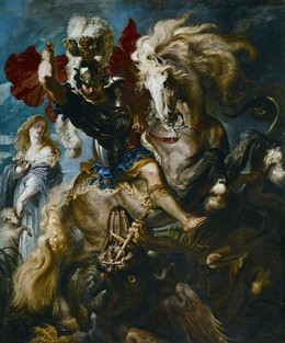 Rubens, Pedro Pablo, Lucha de San Jorge y el dragón, 1607
