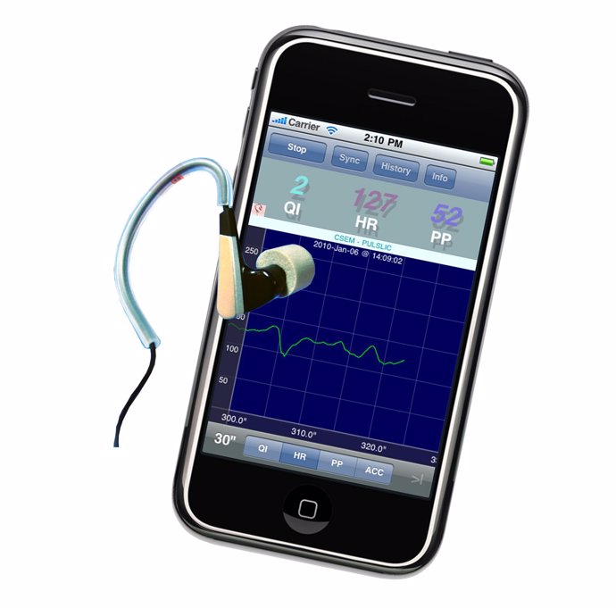 Aplicación para iPhone que recoge los latidos del corazón