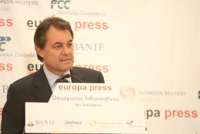 Artur Mas, en desayunos de Europa Press