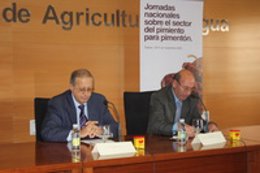 El director general de Industrias y Asociacionismo Agrario, Ginés Vivancos, y el