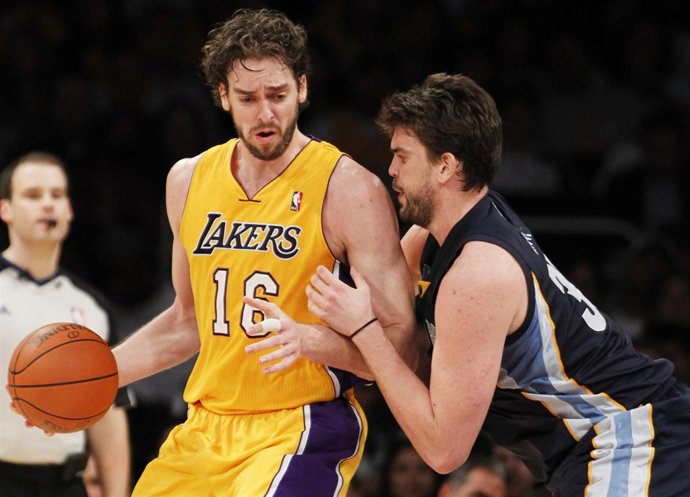 Pau Gasol Marc Gasol LA Lakers-Memphis Grizzlies