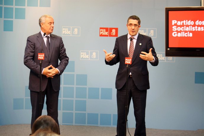 Los secretarios generales del PSdeG y PSE, Pachi Vázquez y Patxi López