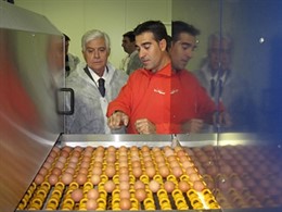 El consejero Arguilé visita dos granjas avícolas en Zaragoza