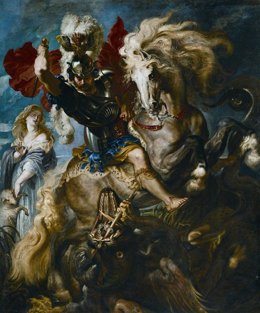 Rubens, Pedro Pablo, Lucha de San Jorge y el dragón, 1607