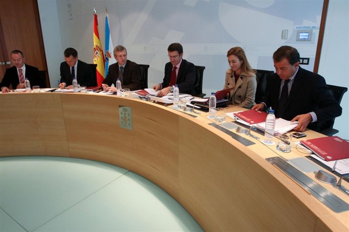 alberto nunez feijoo preside a reunion semanal do consello da xunta.fotos: ana v