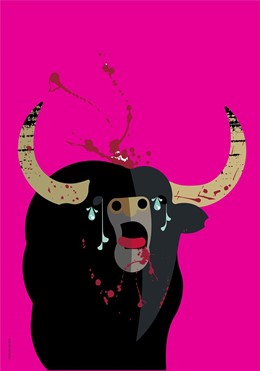 Uno de los carteles de 'Vina los toros'