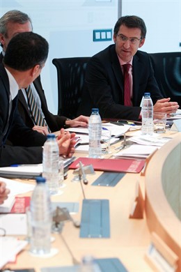 alberto nunez feijoo preside a reunion semanal do consello da xunta.fotos: ana v