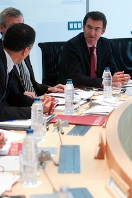 alberto nunez feijoo preside a reunion semanal do consello da xunta.fotos: ana v